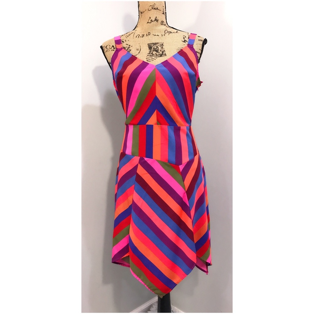 ❌SOLD❌A New Day Multi Colored Striped Dress Sash - Picture 3 of 7